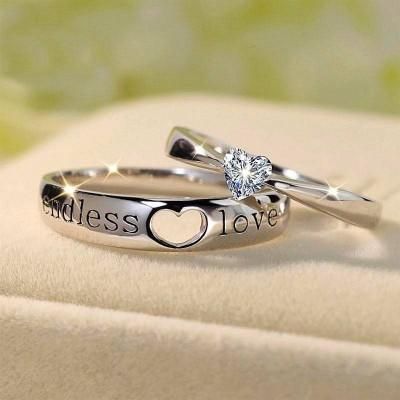 Couple Finger Ring with Free Gift Box