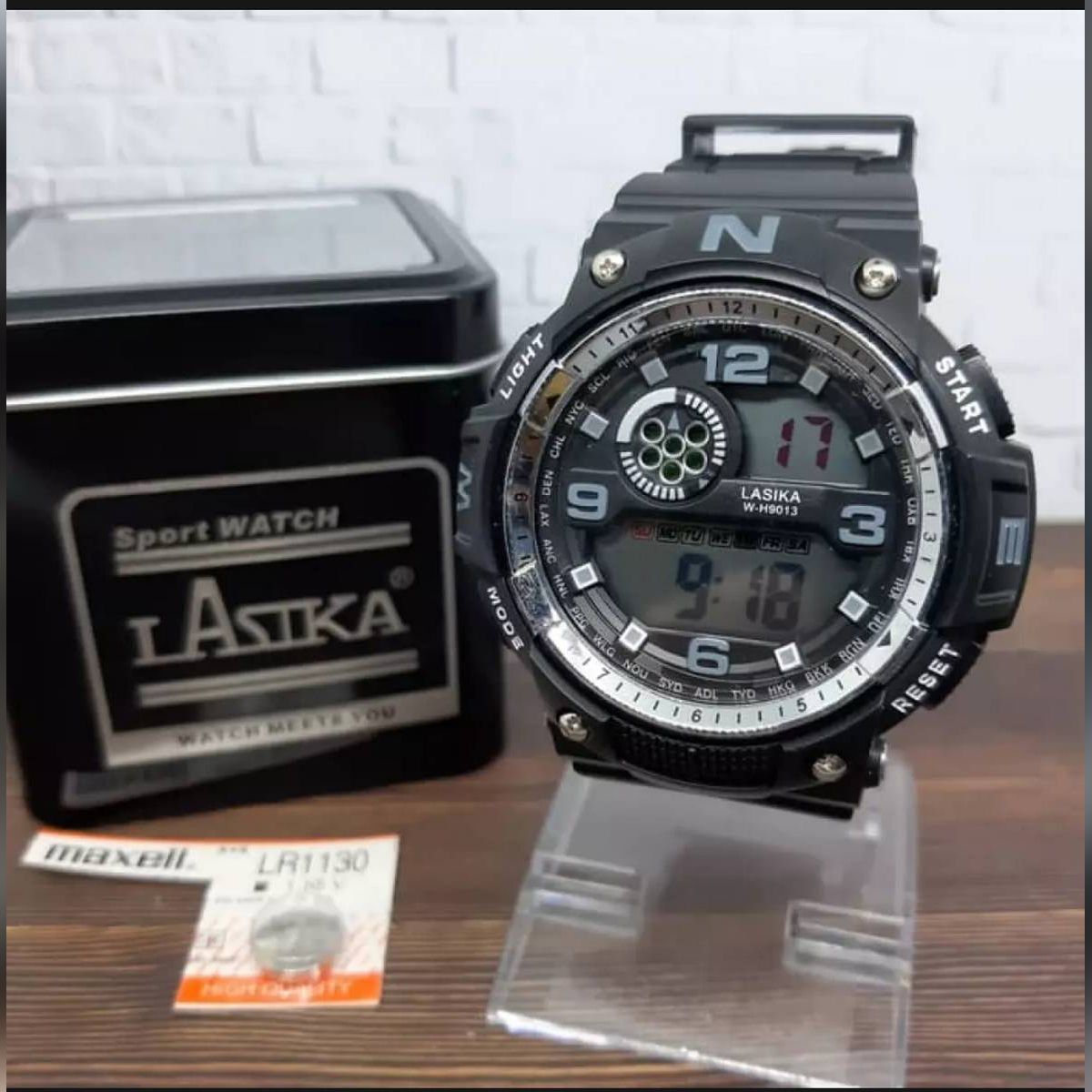 LASIKA W-H9015 Water Resistance/ Waterproof 50m Silicon Digital Watch for Men With Lasika Box - Red(null)