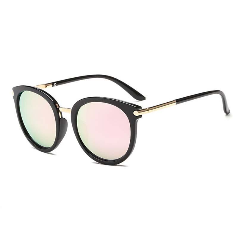 Black PinkRBRARE 2019 Sunglasses Women Metal Round Luxury Vintage Sun Glasses Classic Driving Mirror Lens Lunette Soleil Femme UV400