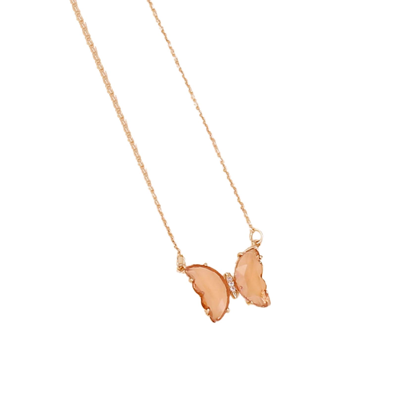 Female Necklace Delicate Butterfly Pendant Clavicle Necklace