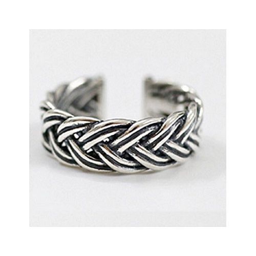 F.I.N.S S925 Sterling Silver Rings for Women Classic Geometric Hollowed Twist Knuckle Adjustable Ring Women Fashion Jewelry