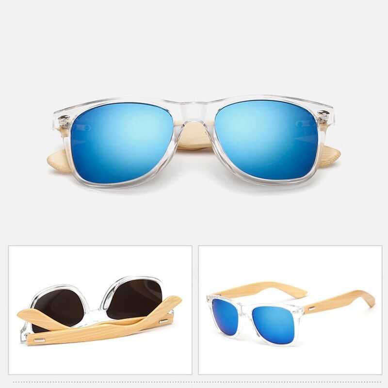 C15ZUCZUG Vintage Bamboo Wooden Leg Sunglasses Men Women Brand Design Bamboo Sun Glasses Ladies Retro Square Driving Goggles UV400
