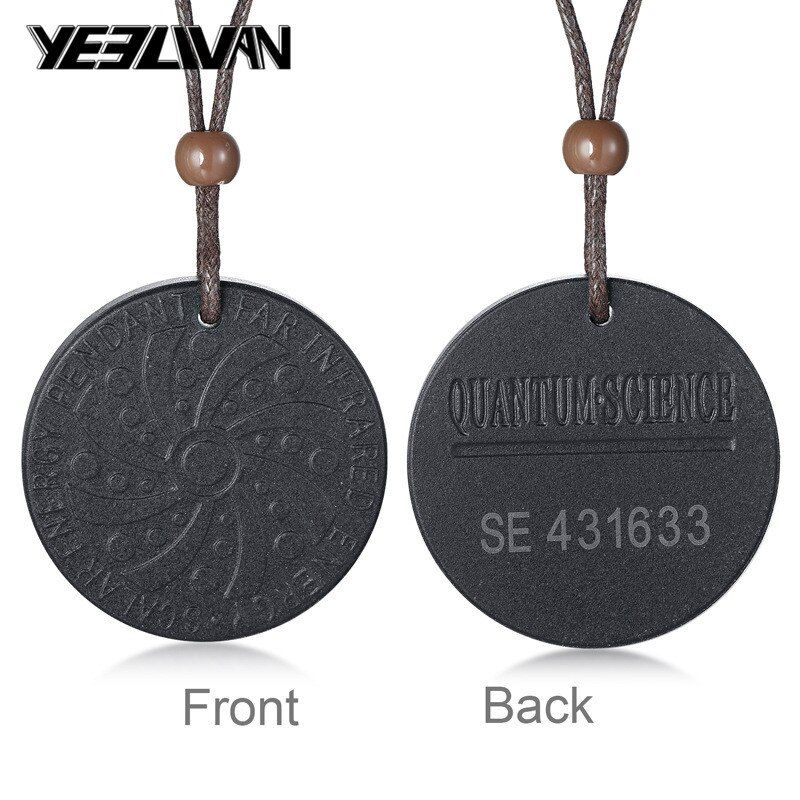 Anti EMF Radiation Protection Pendant Energy Punk Men Necklace Quantum Bio Science Negative Ions Healthcare Pendants Necklaces