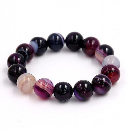 Natural 6/8/10/12/14mm Purple onyx Beads Men Woman Birthday Gift Stretch Bracelet Jewelry Stone Bracelet Energy Bracelets Women