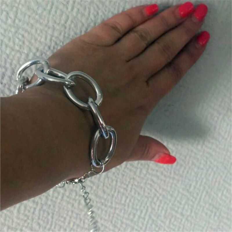 waterproof chain Gothic Chunky chain Choker Necklace Punk rock lock pendant Necklace Women goth Jewelry collier femme fashion