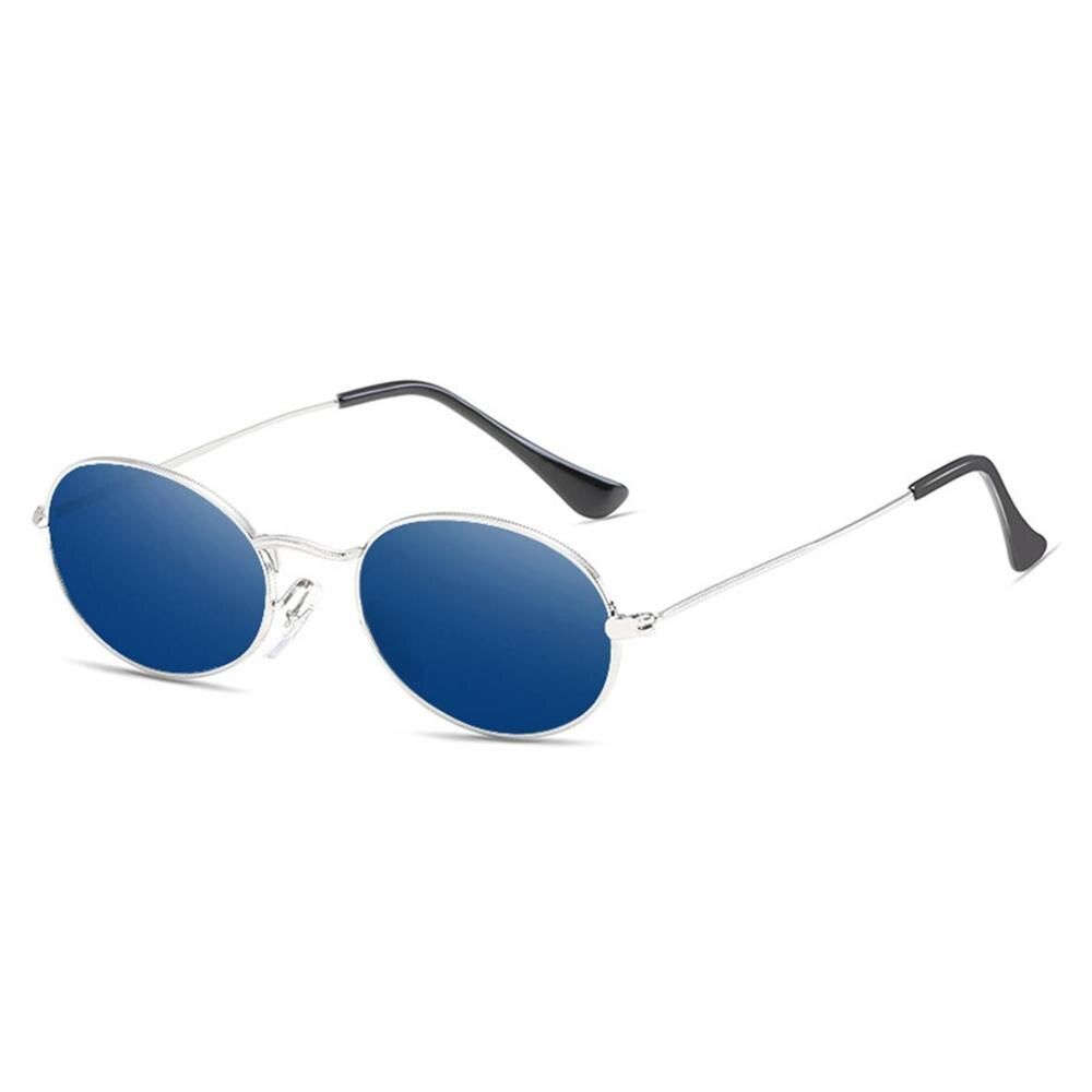 EFashion Women Little Oval Sunglasses Luxury Metal Frames Eyeglasses Charm Women Vacation Sun Glasses Mirror oculos UV400