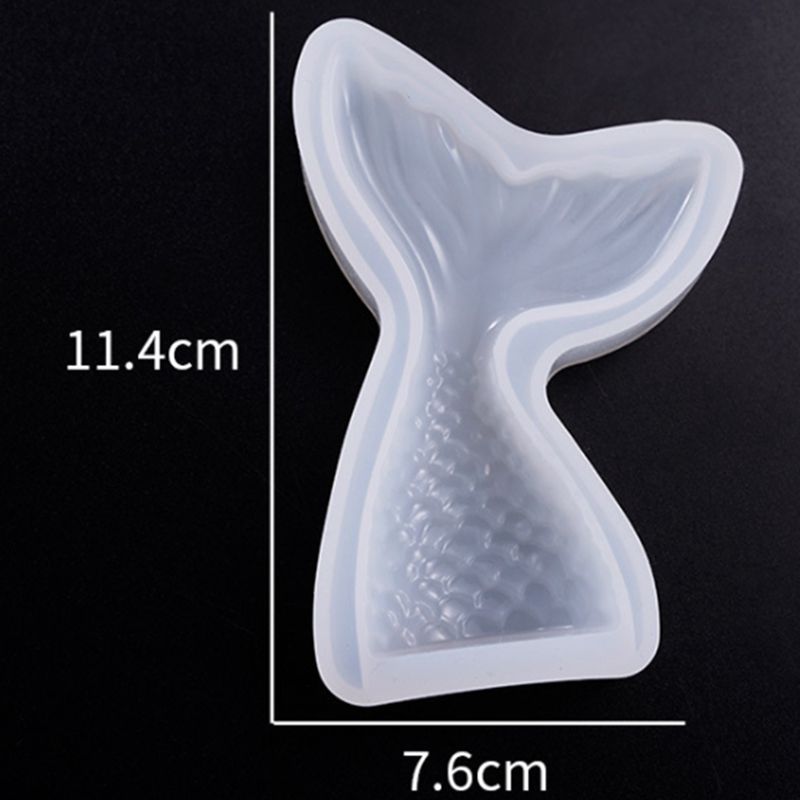 3Pcs Mermaid Tail Epoxy Mold DIY Resin Craft Making Silicone for Phone Box Decorations or Keychains