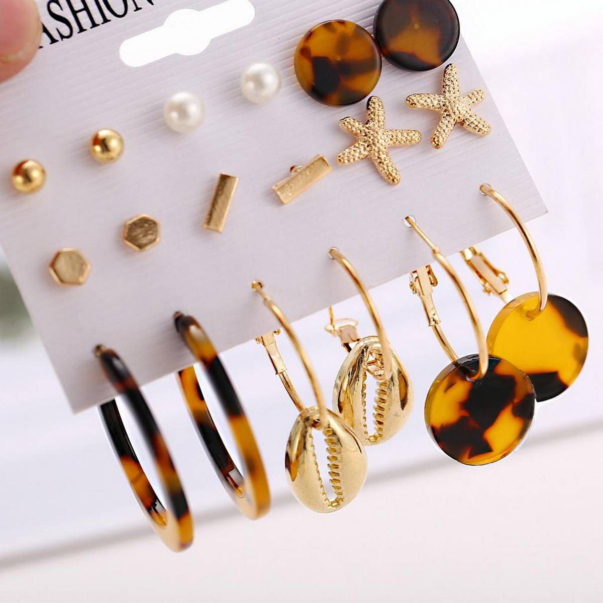 Bohemian Pearl Acrylic Board Shell Women Jewelry Gift