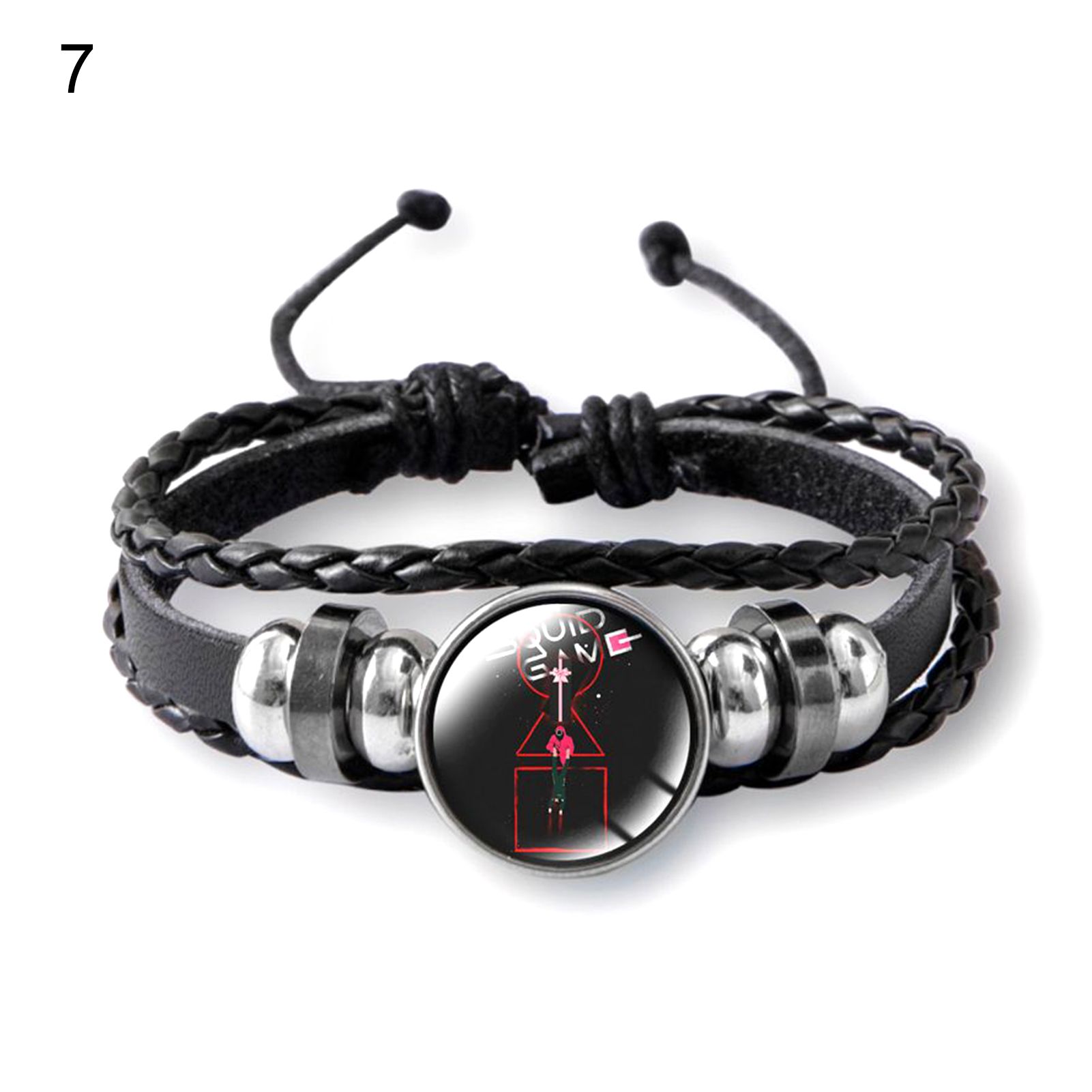 Bracelet Eye-catching Squid Game Themed Triangle Circle Square Bracelet Bead