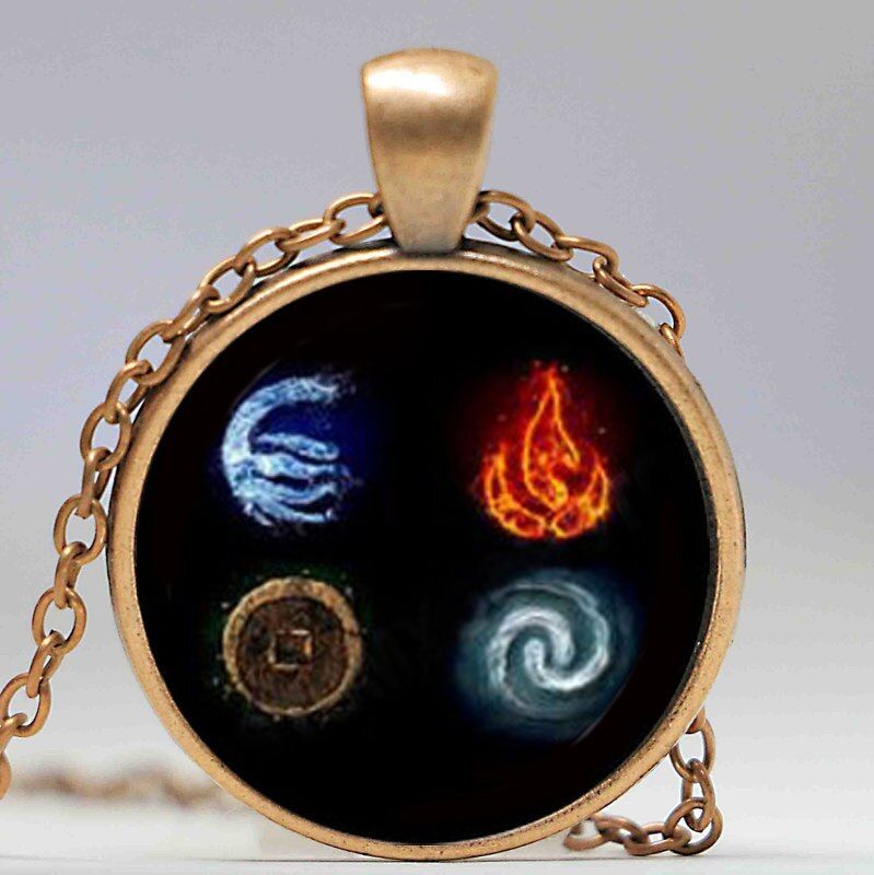 Cartoon Avatar Last Airbender Glass Dome Pendant Necklace DIY Handmade Fashion Jewelry Accessories Vintage Gift for Men
