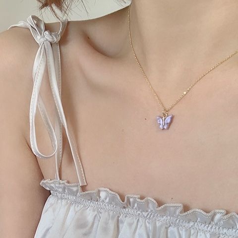 Necklace Women Korean Style Butterfly Pendant Necklace Fashion Jewelry
