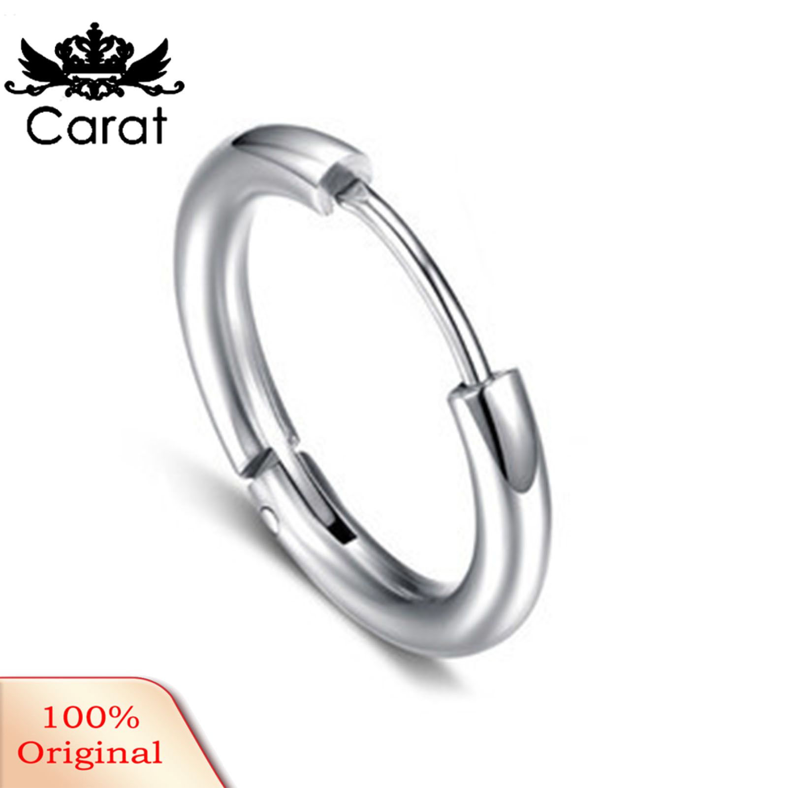 Ear Clip Smooth Metal Hoop Clip Earring