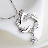 Women Fashion Double Hollow Love Heart Pendant Neckle Chain Choker Jewelry