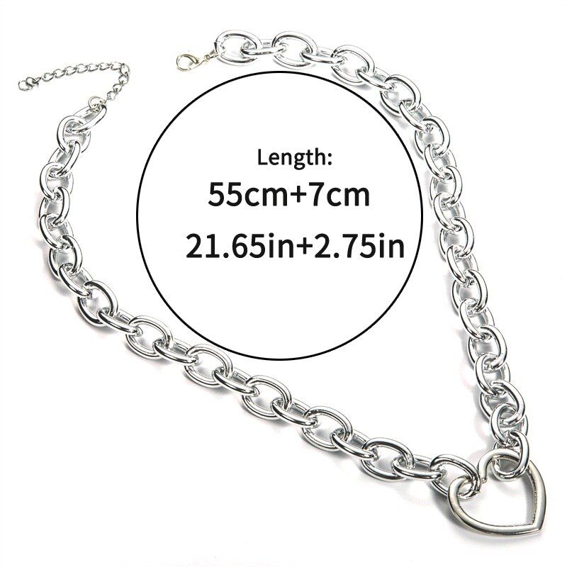 Punk Lock Chain necklace women/men Gothic chain choker collar goth Padlock pendant necklace emo grunge aesthetic egirl jewelry