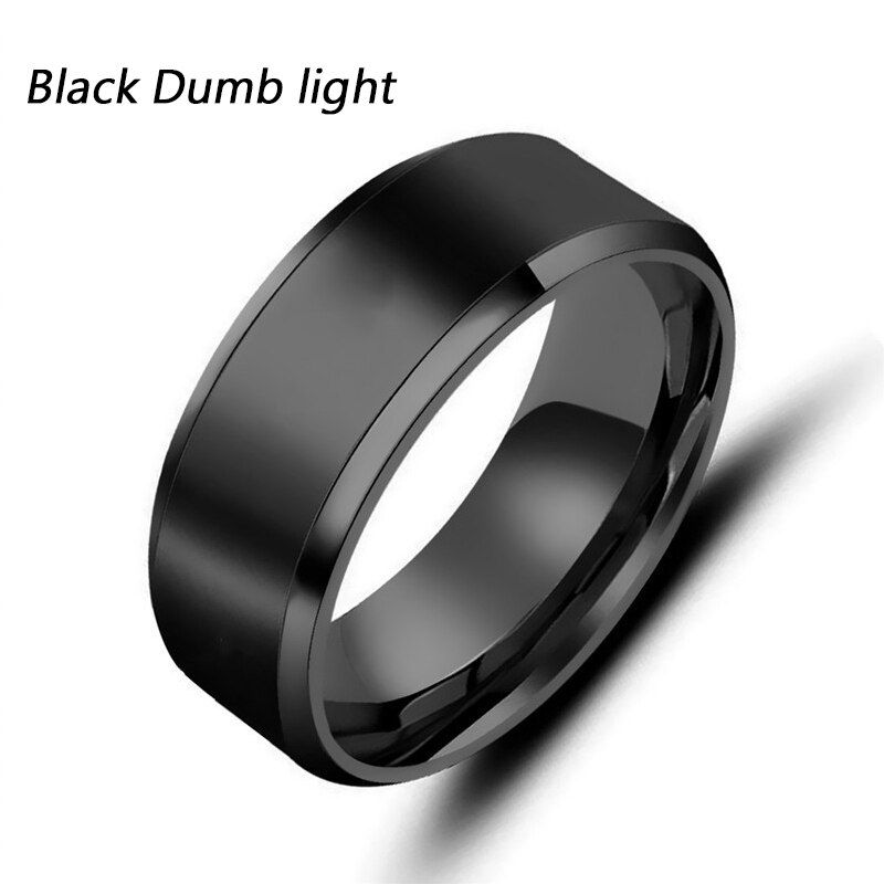 316L High Quality Men Black Titanium Stainless Ring Lover Couple Rings for Women Men Silvery Vintage Cool Rings Drop Shipping