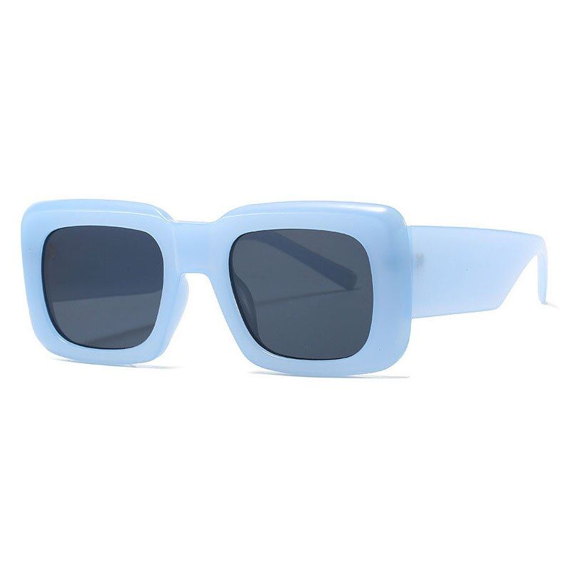 Blue graySO&EI Fashion Square Sunglasses Women Brand Designer Vintage Luxury Female Sun Glasses Shades UV400 Men Retro Trending Eyewear