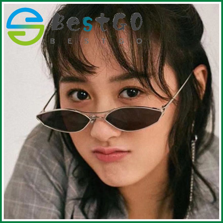 Double beam metal irregular sunglasses European and American retro trend wild fashion sunglasses