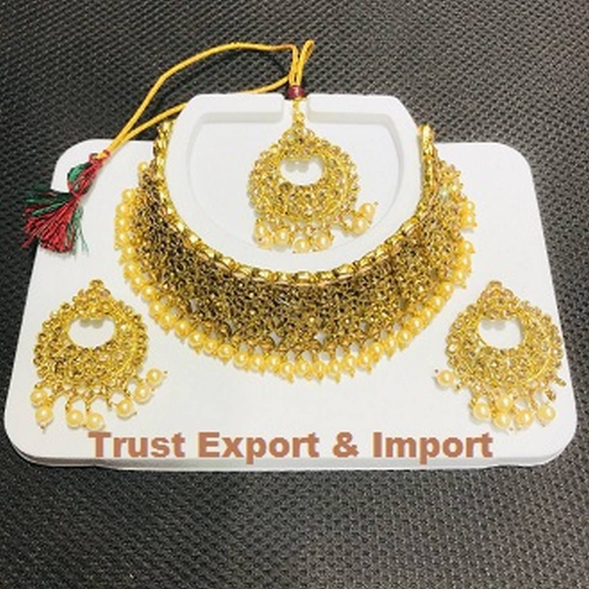 Indian Meena kari Choker Necklace Set for Women