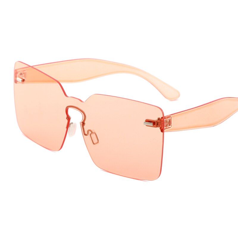 c3oversized square sunglasses women 2020 trending products yellow orange blue white green red big large frameless oculos feminino