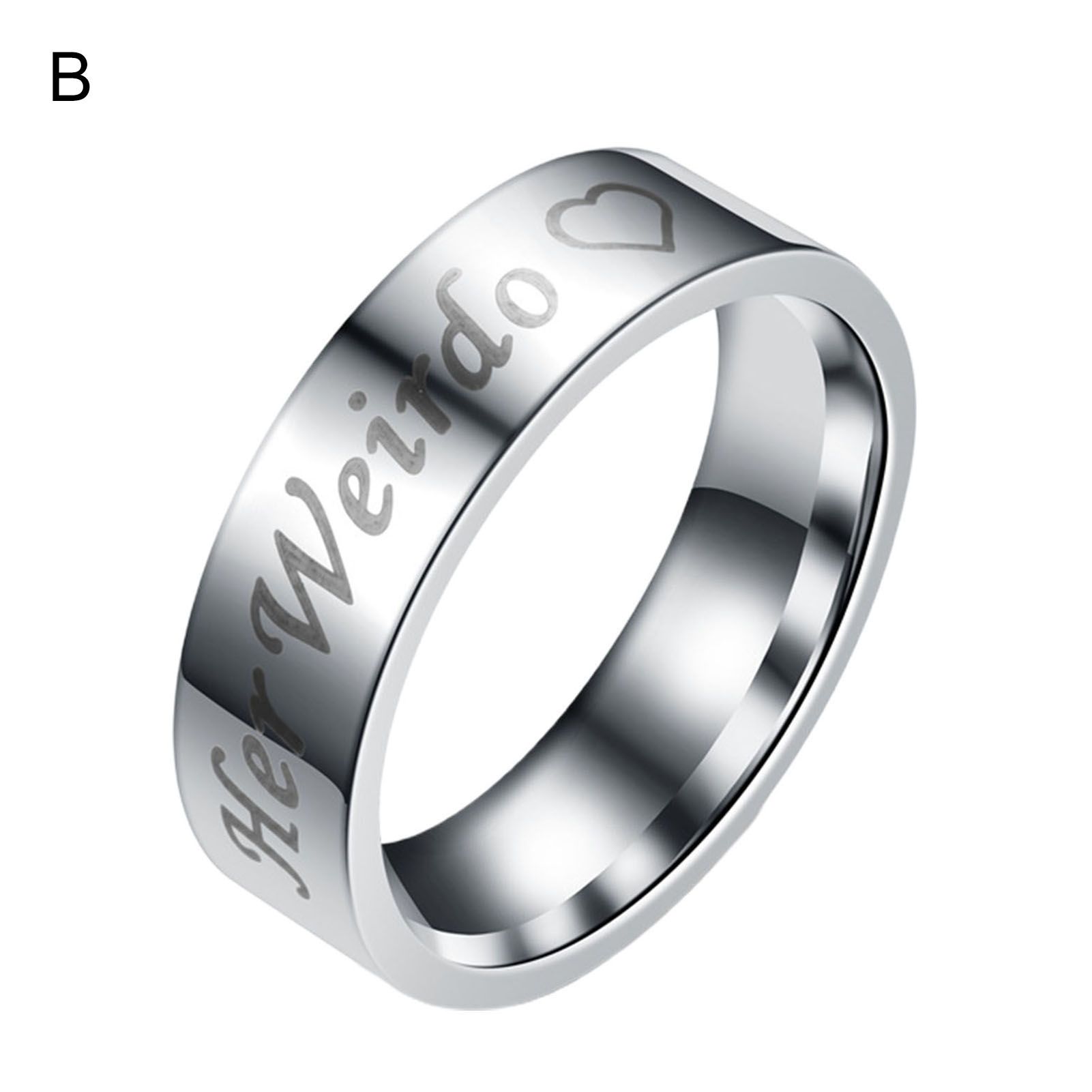 Couple Ring Round Fashion Appearance Meaningful Finger Ring