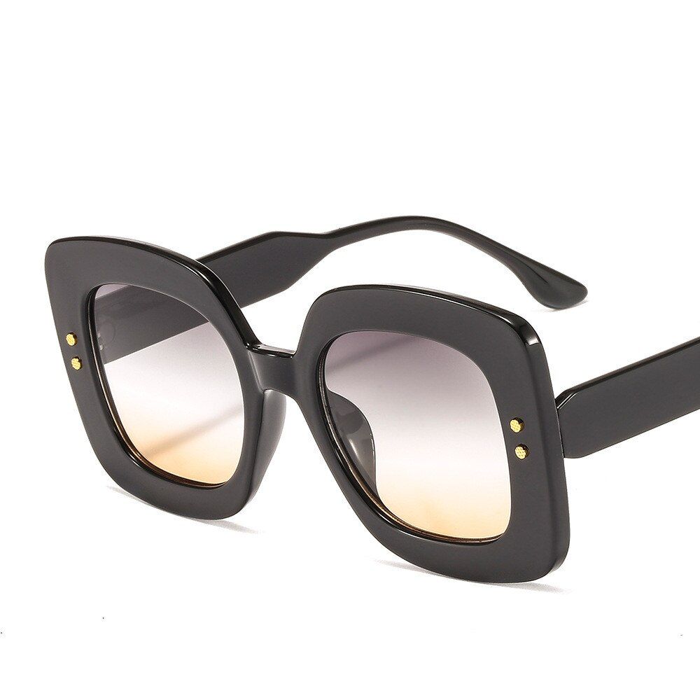 Green YellowClassic retro square sun glasses ladies fashion sunglasses design luxury brand men outdoor driving mirror