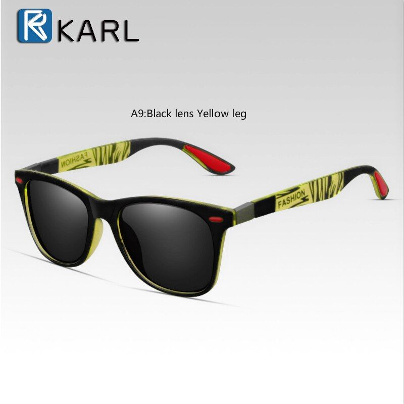 A9Retro Square Sunglassse Women Polarized Sunglasses Men Driving Sunglass Mirrors Coating Fishing Glasses Color Frame Shades Lady