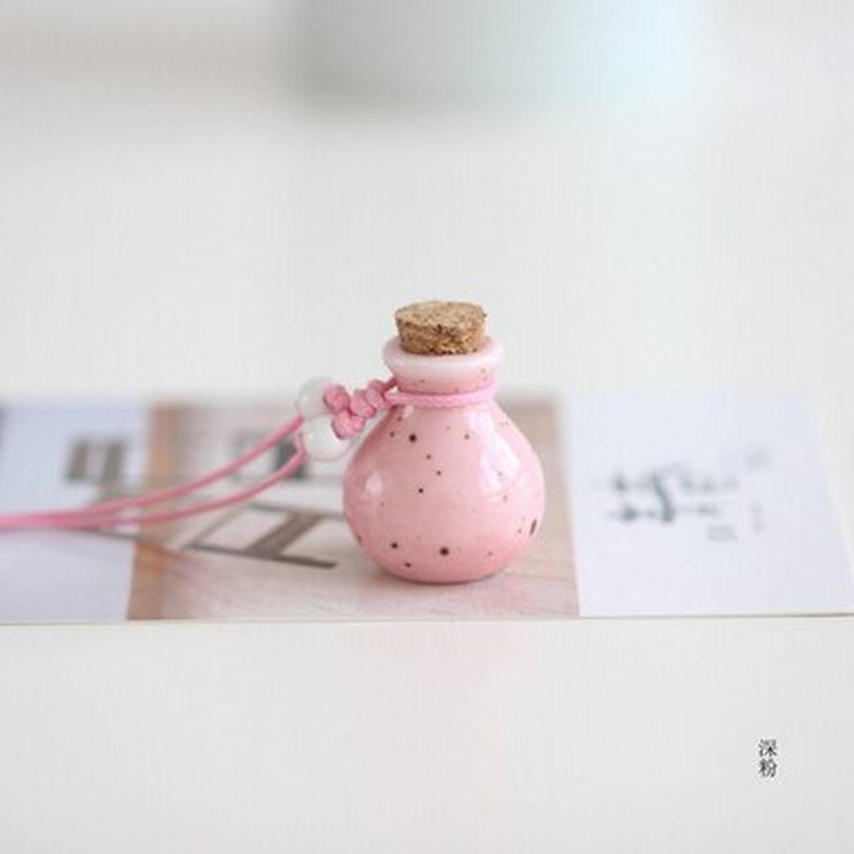 Perfume bottle vintage ceramic beads women necklace ethnic jewelry Bohemia Necklaces Chinese style Necklaces & Pendants