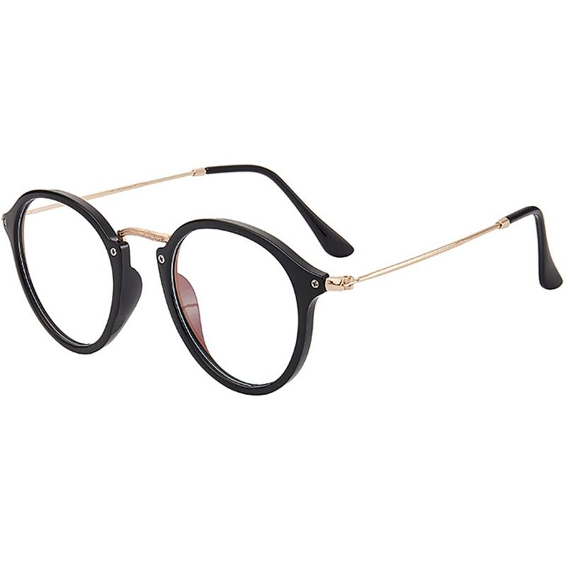 LeonLion Round Retro Sunglasses Men  Designer Fashion Sunglasses for Men/Women Vintage Sunglasses Men Luxury Oculos De Sol-Black-T