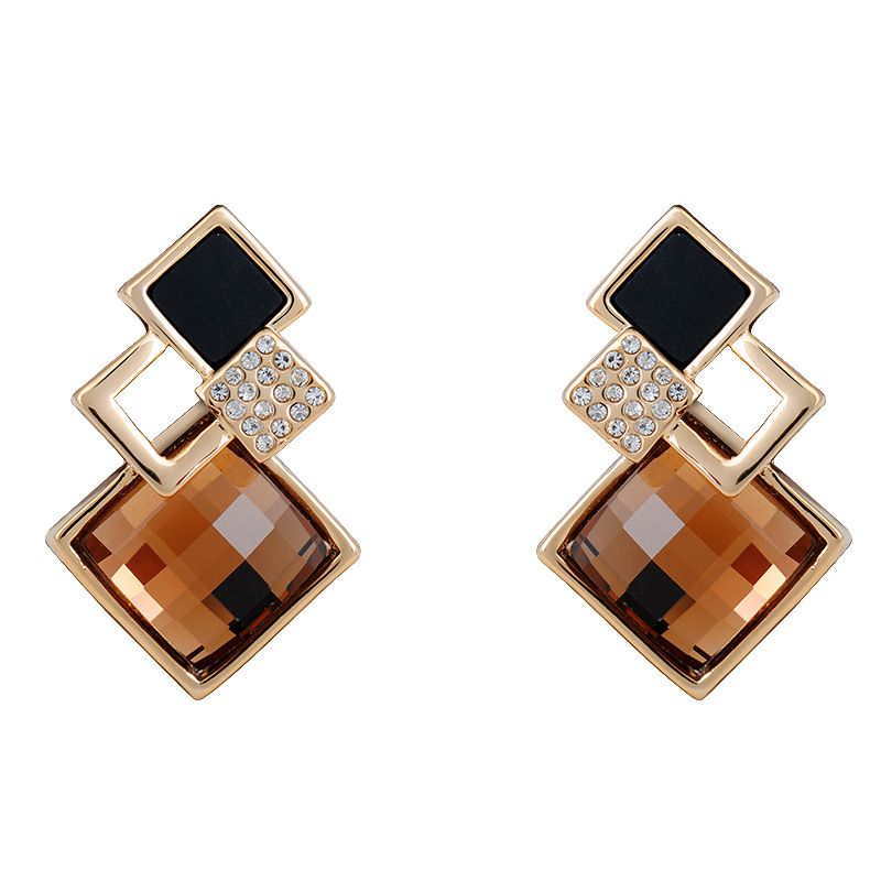 Geometric Earring with crystal for women