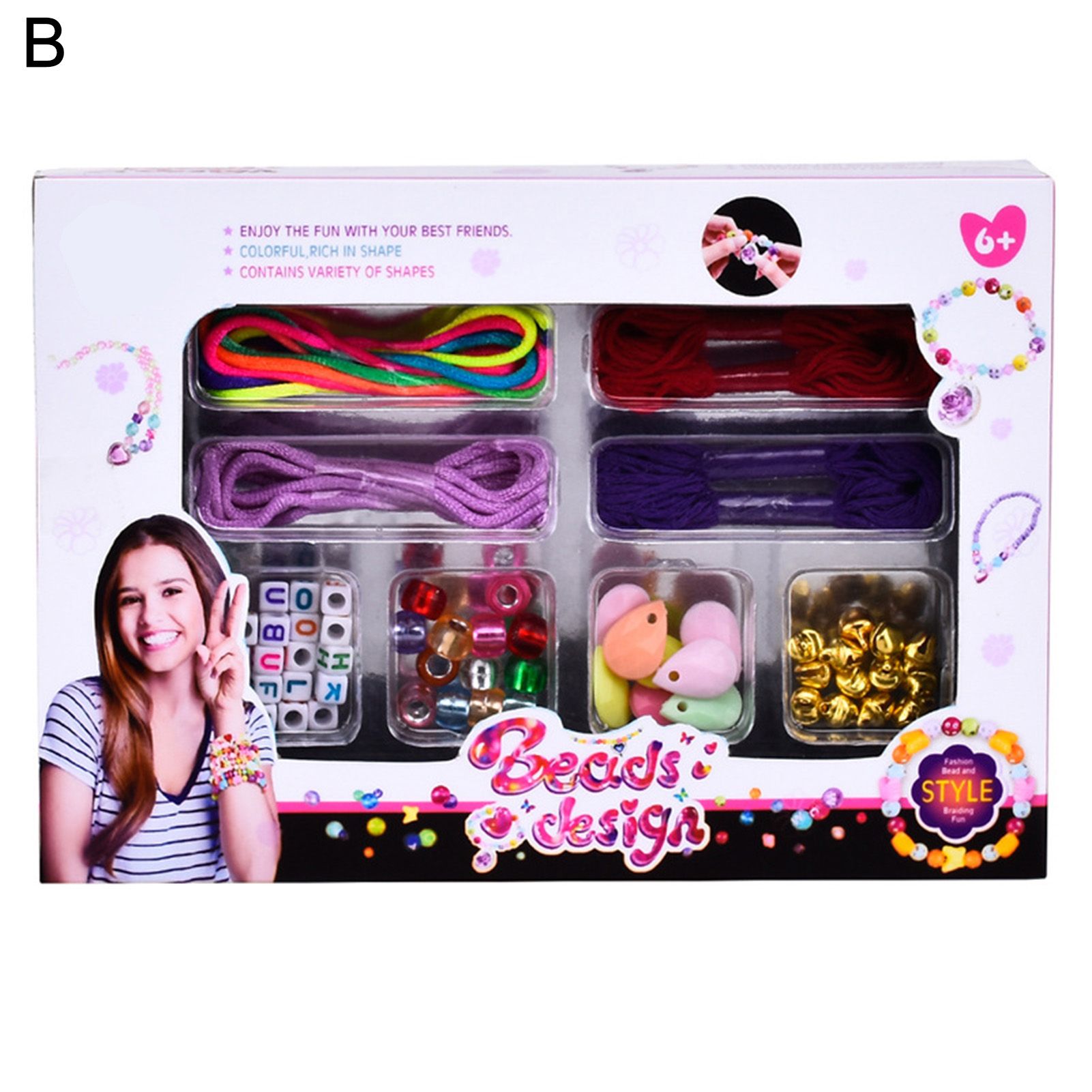 Childrenworld Different Shapes Beads Set Easily Connect Premium Handmade Bracelets Beads Set