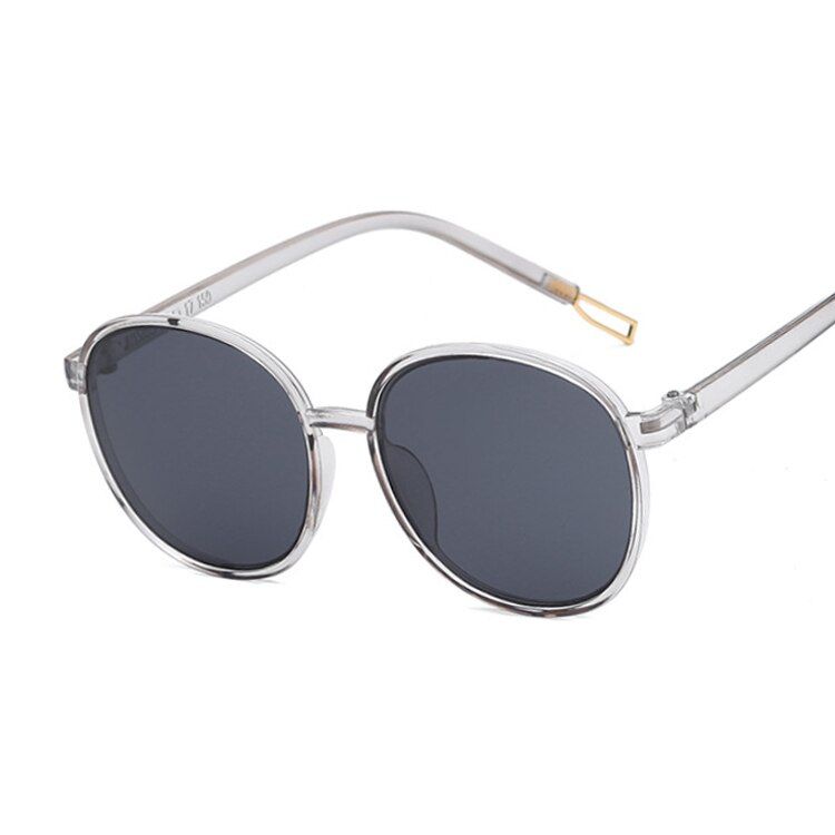 GrayBlackgrayStyle Oval Sunglasses Women Vintage Retro Round Frame Black Female Sun Glasses Leopard Hip Hop Clear Glasses UV400