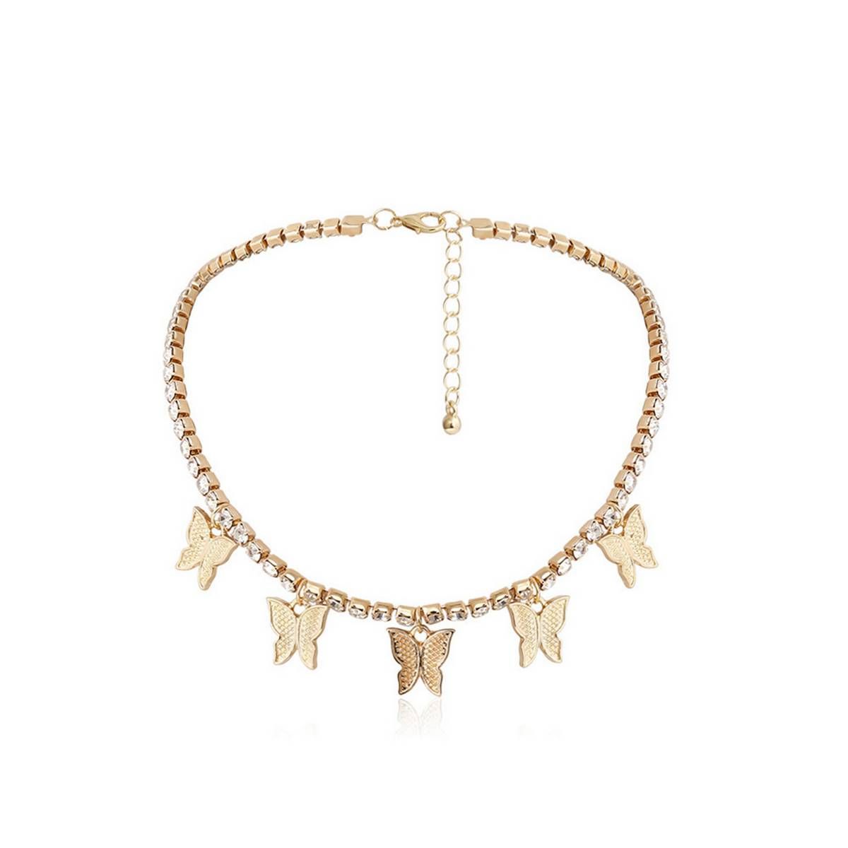 Necklace Adjustable Eye-catching Butterfly Women Butterflies Pendant for Life Wedding Banquet