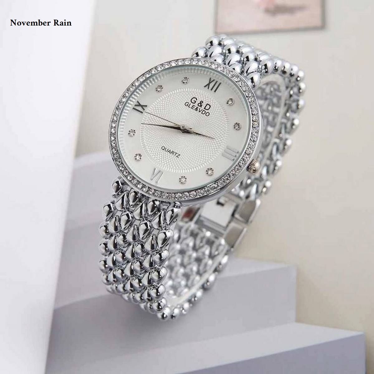 BCF RN7 Iccug Stainless Steel WhiteSilver White Analog Watch for Women