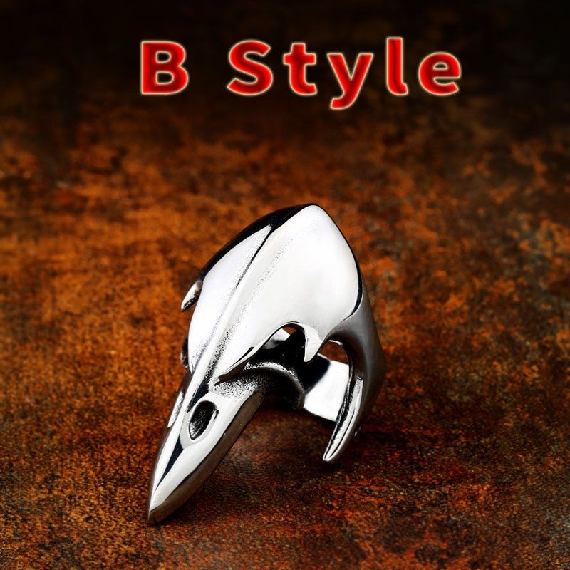 Beier 316L Stainless Steel ring Nordic Viking Amulet bird head Pagan Odin rune scandinavian fashion Men Jewelry LR296