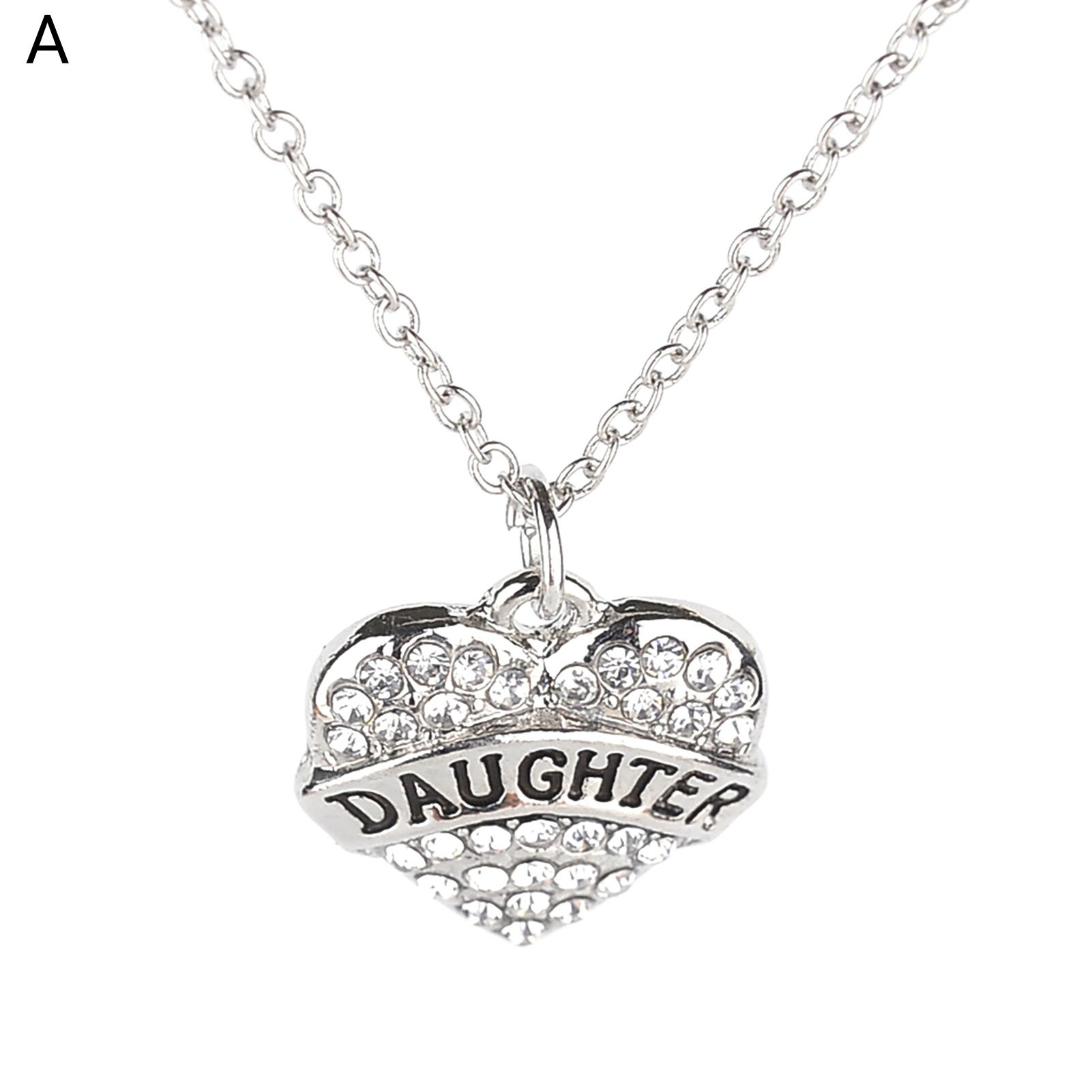 Mother Daughter Pendant Lightweight Letter Curved Mother Daughter Neckle