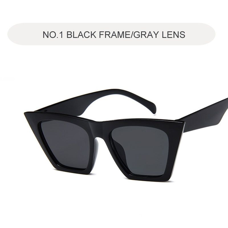 C1 BLack2020 Retro Cat eye Sunglasses Women Brand Design Vintage Lady Sunglasses Black Okulary Sun glasses lunette De Sol Feminino UV400