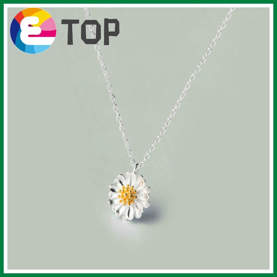 Short Flower Necklace Korean Literature And Art Small Design Sense Of Temperament Sweet Little Daisy Collarbone Chain