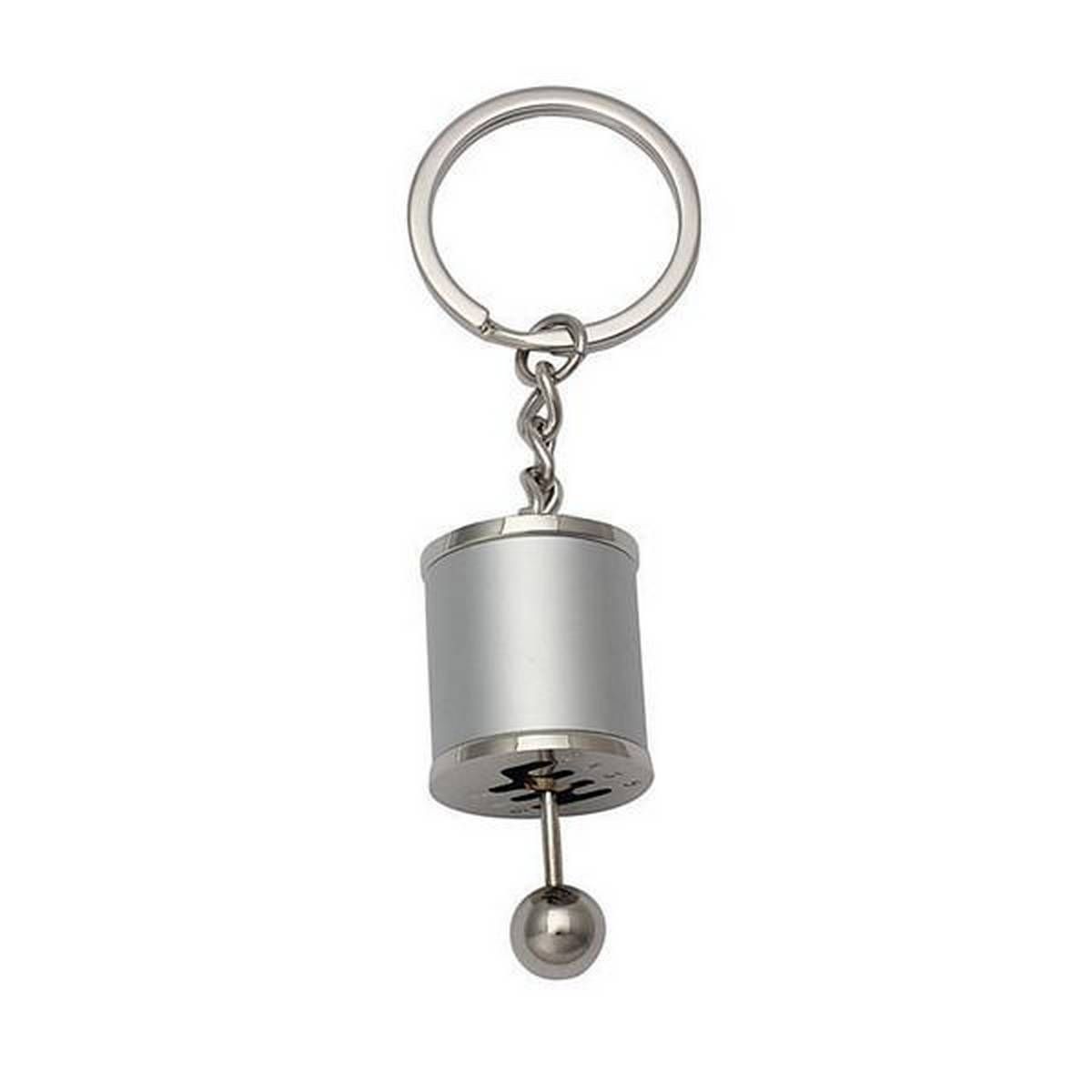 5 Colors Auto Car Tuning Part Chrome Finish Gear Box Shifter Key Chain Fob Ring Turbine Nos Keychain - Silver (silver)