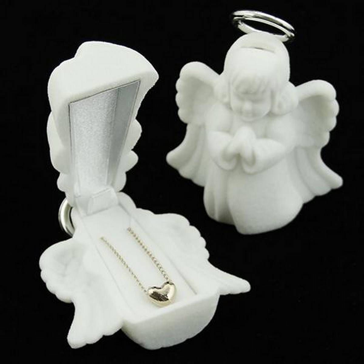 Rings Necklace Display Box Jewelry Pattern Mini Storage Case