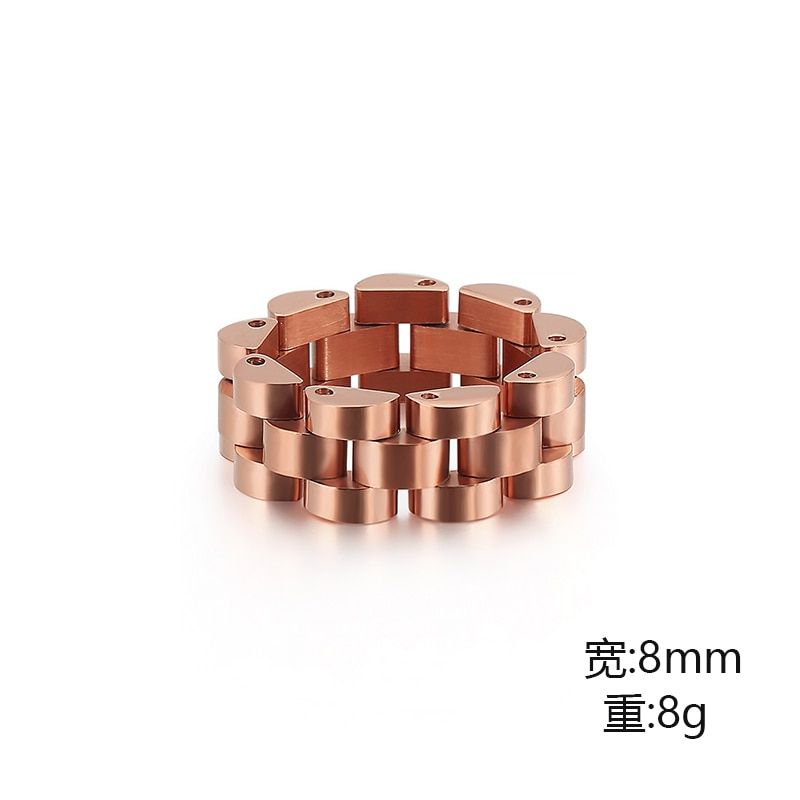 Rock Colorful Bike Chain Rings Men Women Size 6-10 Stainless Steel 8mm Chain Link Finger Rings Male Biker Cheap Jewelry