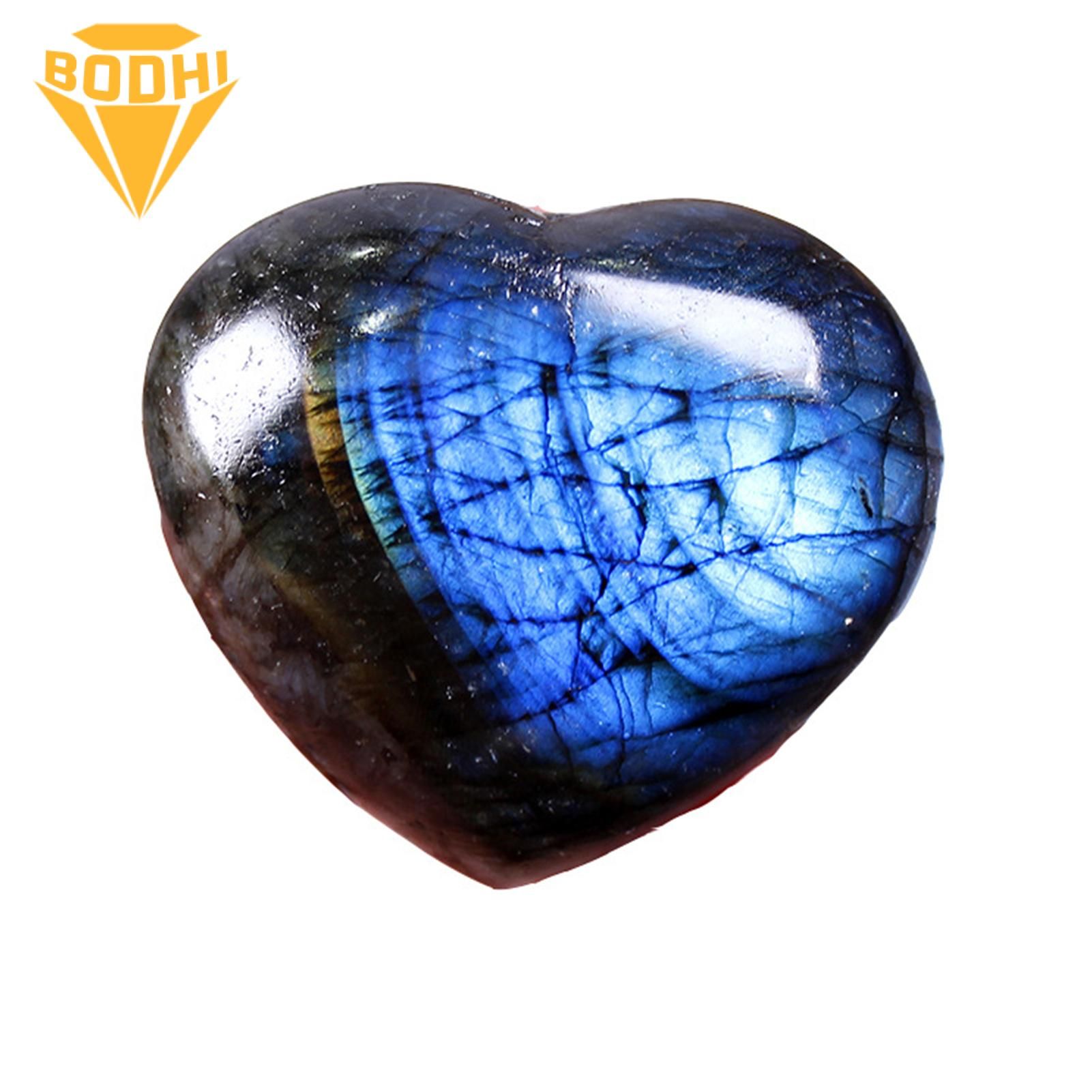 BODHI Faux Crystal Stone Delicate Healing Quartz Heart Worry Stone
