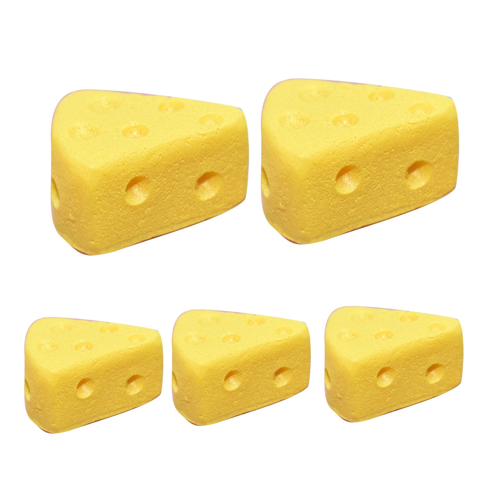5Pcs Mini Simulation Cheese Cake Cut Pieces Model Dollhouse Toy DIY Play Gift