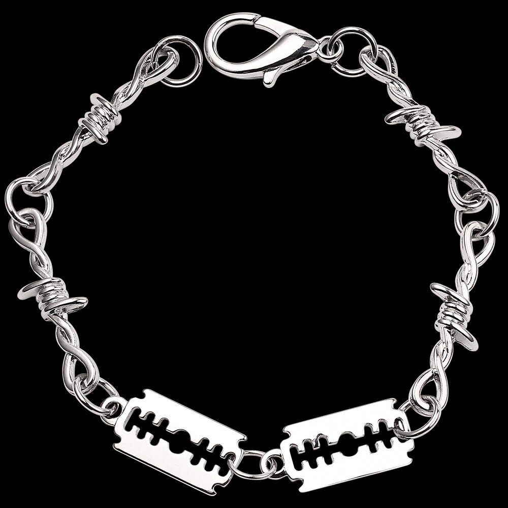 3 Styles Blade Thorns Hip-hop Necklace Rock Punk Metal Thorns Chain Streetwear Charm Jewelry Trendy Man Women Collar Accessories