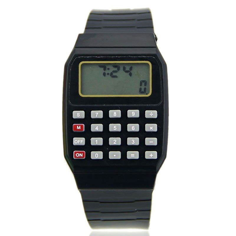 Children Electronic Calculator Silicone Date Multi-Purpose Keypad Wrist Watch