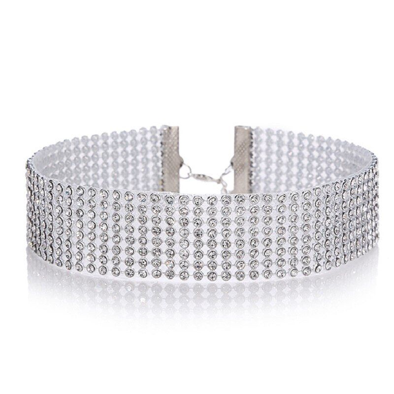 SHUANGR 2 color 8 style Boho Collar Choker Crystal Beads Necklace Charm Vintage Statement Beads Neck Jewelry(null)