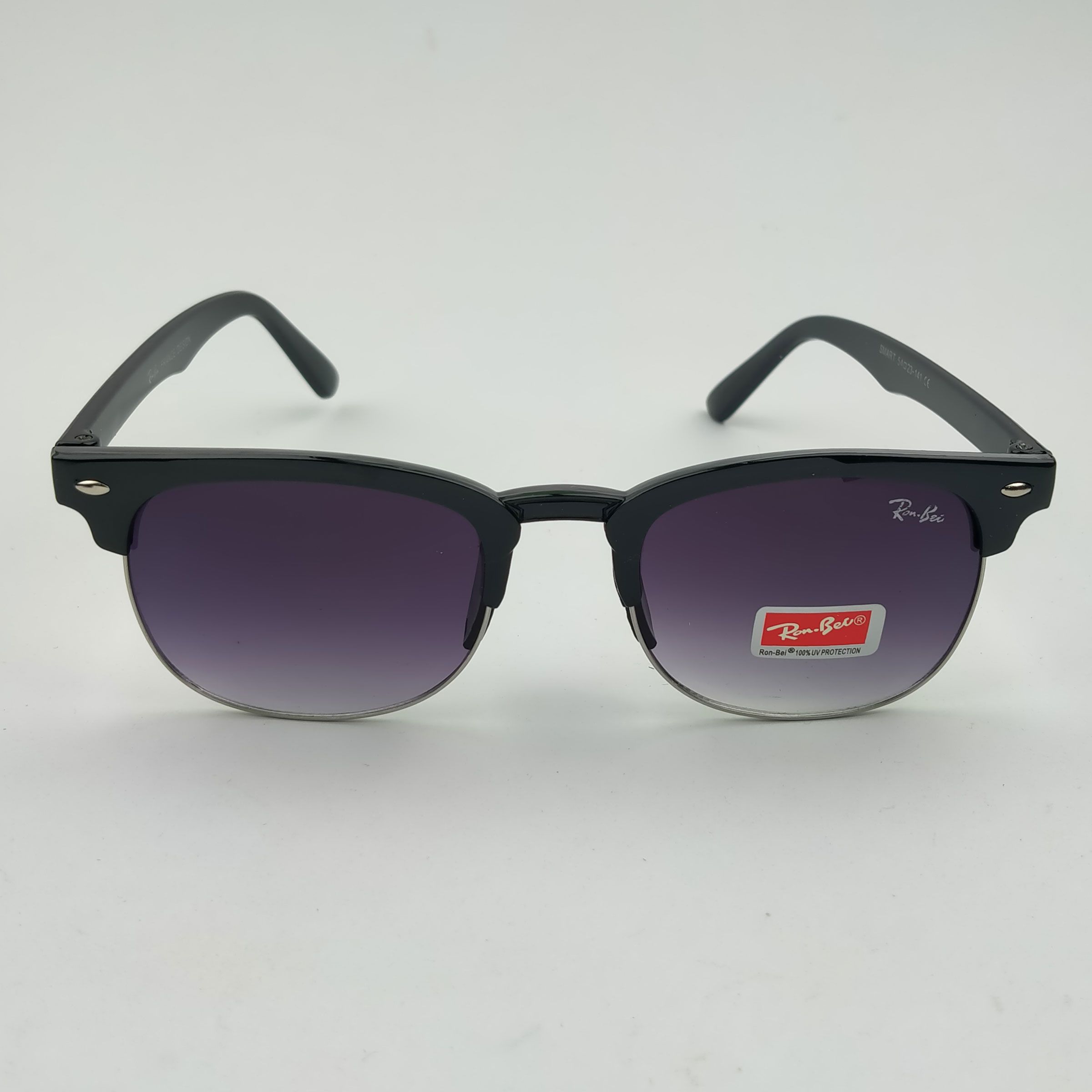 LeeWear Brand Black Frame Dark-Blue Lens Sunglasses