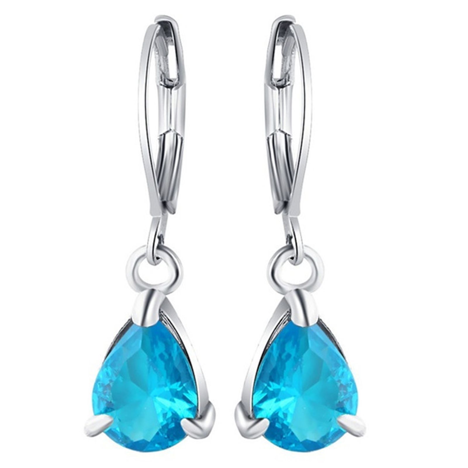 Ear Clips Small Faux Crystal Wedding Dangle Earrings