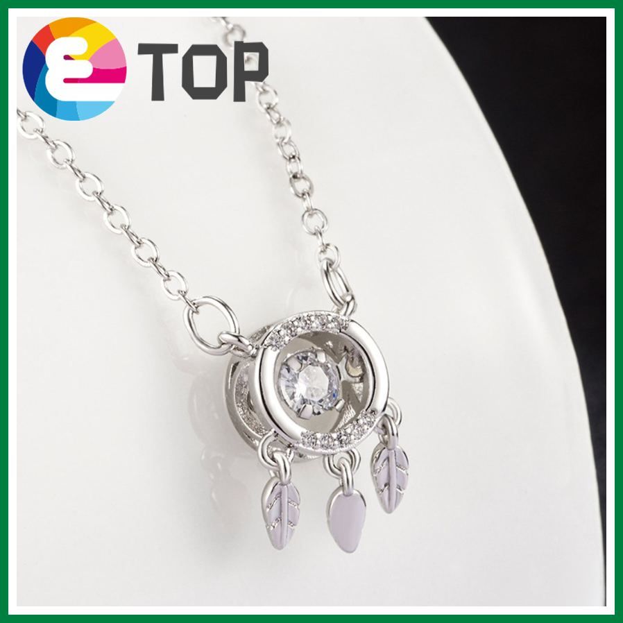 Korean Of Sen Series Literary Necklace Female Dream Catcher Pendant Literary Girl Necklace Collarbone Chain Simple Jewelry