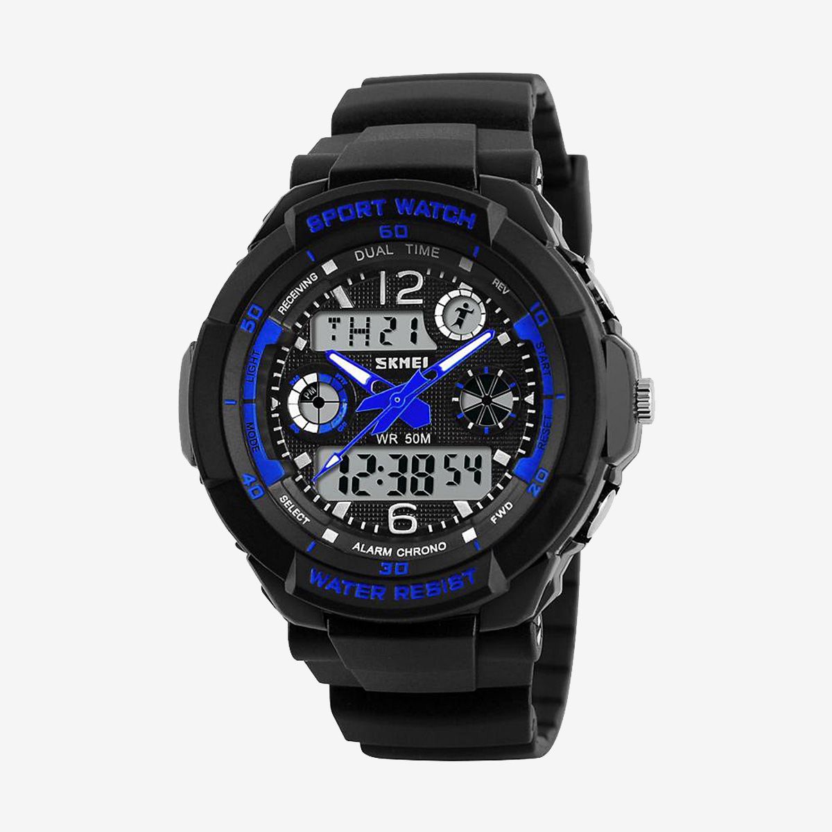 SKMEI Sports Children's Top Brand Double Time Chrono EL Light Water Resistant Watches For Kids 1060
