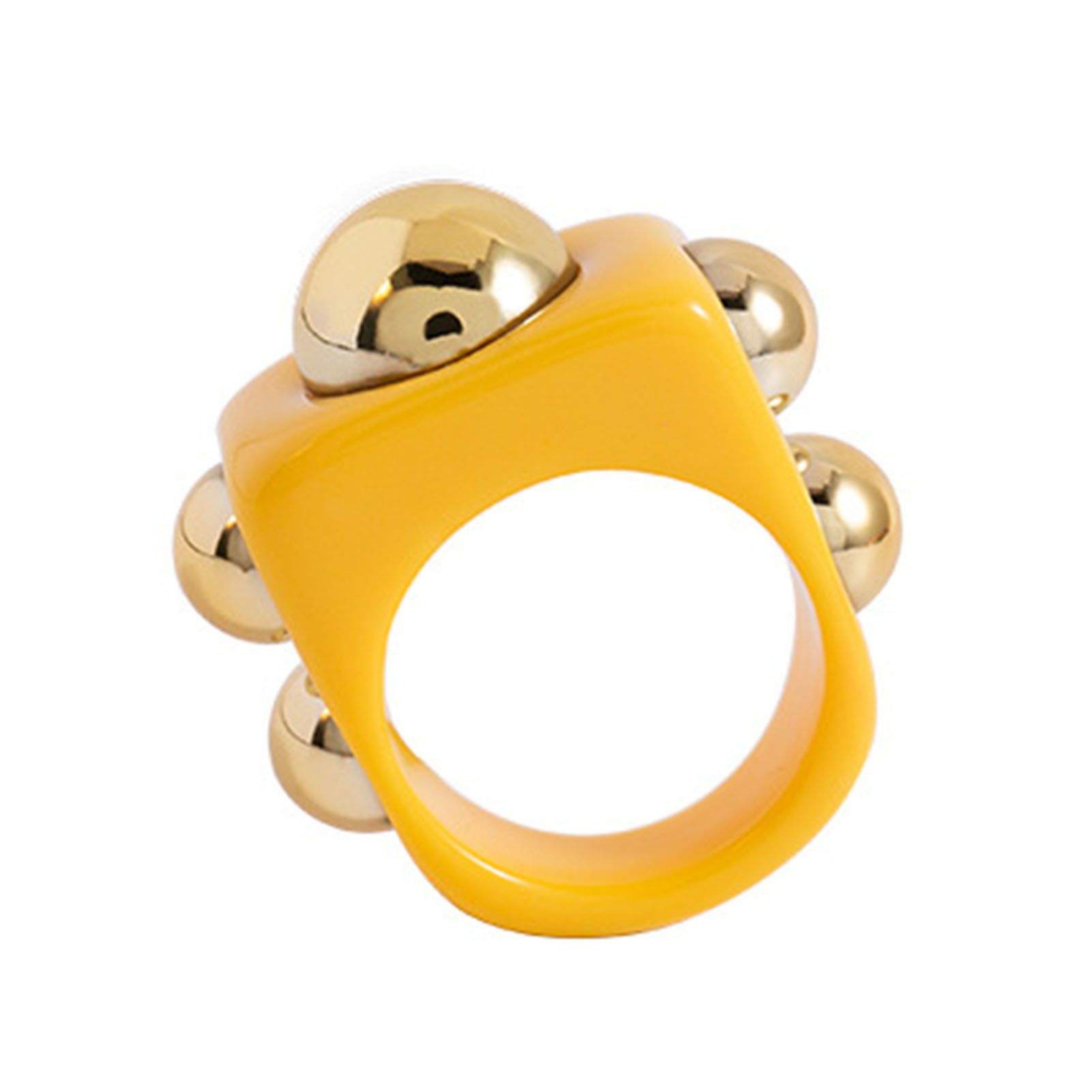 Fashion Ring Metal Ball All Match Metal Ball Ring
